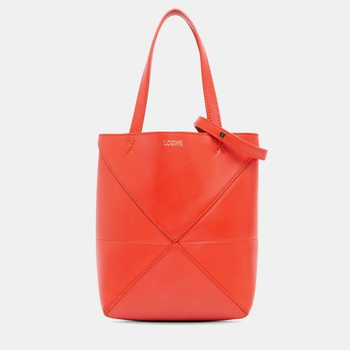 Loewe Red Mini Leather Puzzle Fold Tote - Loewe - Modalova