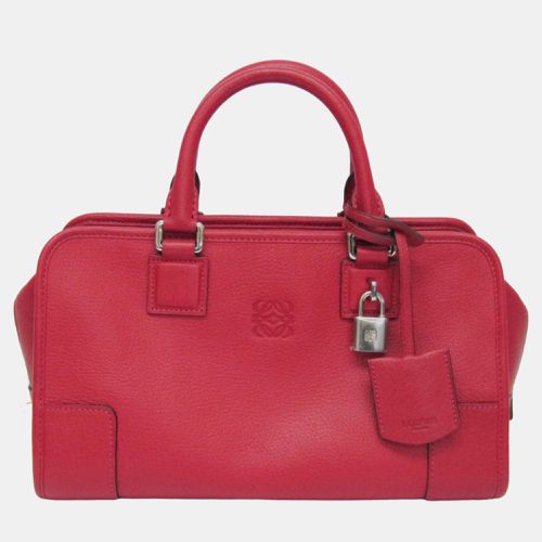 Loewe Pink Red Leather Amazona 28 Satchel - Loewe - Modalova