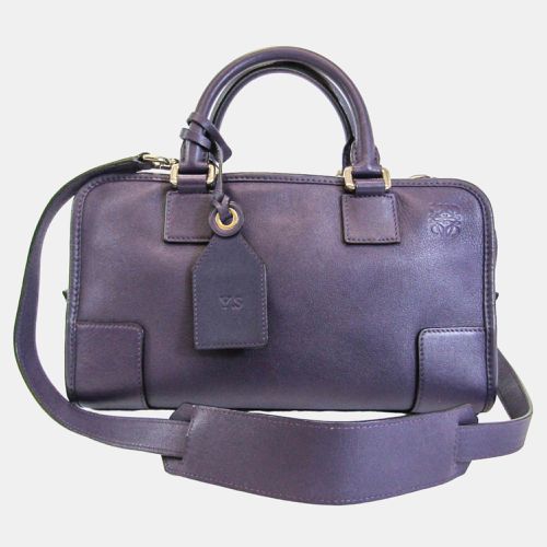 Loewe Purple Leather Amazona 28 Satchel - Loewe - Modalova