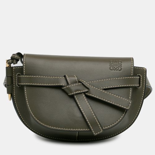 Loewe Dark Green Leather Mini Gate Belt Bag - Loewe - Modalova