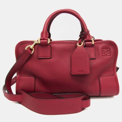 Loewe Bordeaux Amazona Leather Handbag - Loewe - Modalova