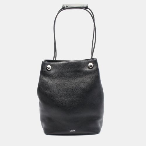 Loewe Black Leather Pebble Hobo Bag - Loewe - Modalova