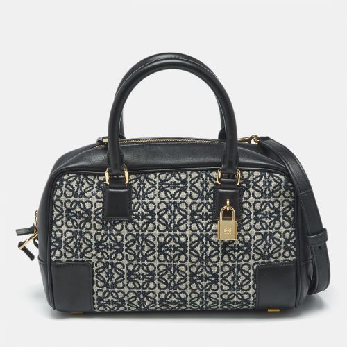 Loewe Black Jacquard Canvas and Leather Amazona 23 Bag - Loewe - Modalova