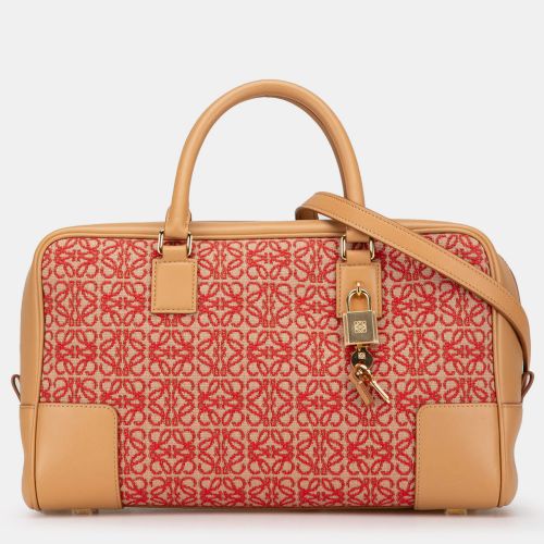 Loewe Beige Red Canvas Amazona 28 - Loewe - Modalova