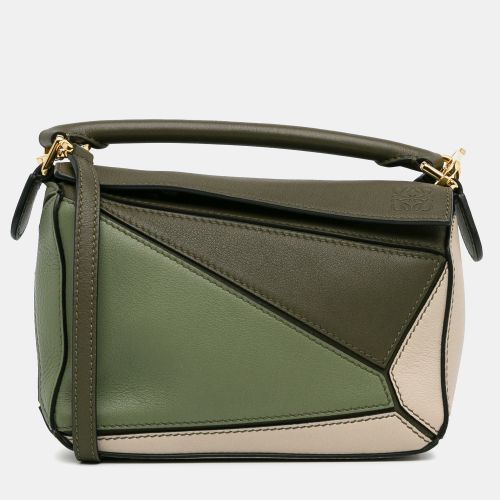 Loewe Green Mini Tricolor Puzzle Bag - Loewe - Modalova