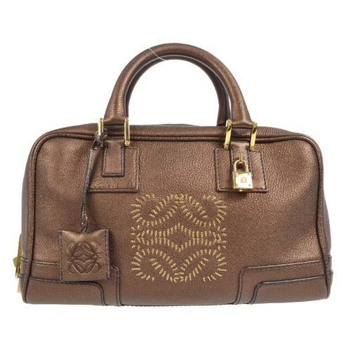 Loewe Bronze Leather Amazona 28 Handbag Purse - Loewe - Modalova