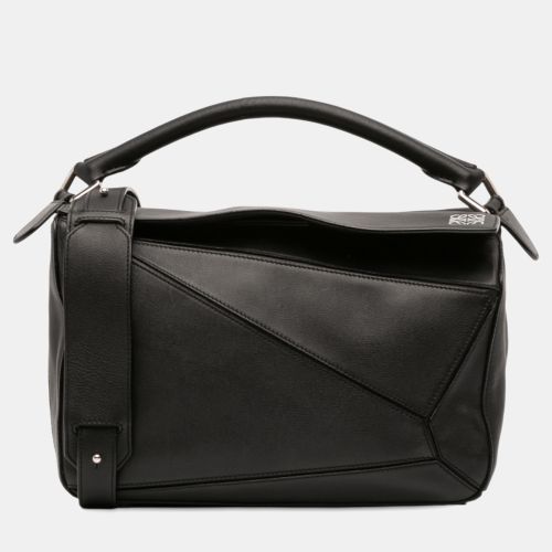 Loewe Black Medium Calfskin Puzzle Satchel - Loewe - Modalova