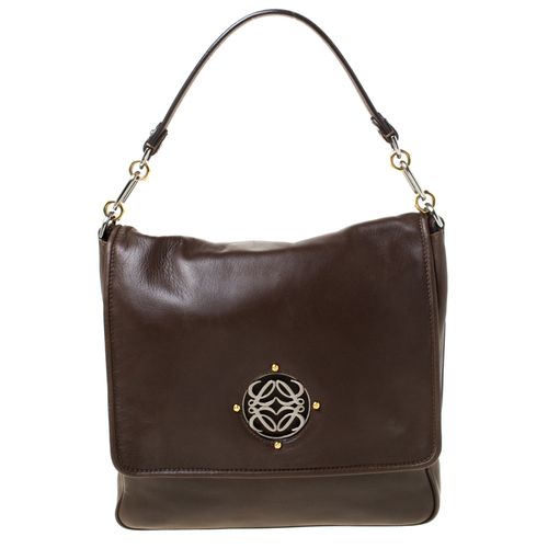 Loewe Brown Leather Shoulder Bag - Loewe - Modalova