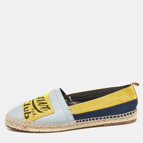 Loewe Multicolor Leather and Suede Club Logo Espadrille Flats Size 41 - Loewe - Modalova