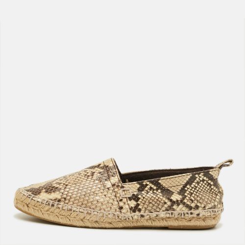 Size 37 /Brown Python Leather Espadrille Flats - Loewe - Modalova