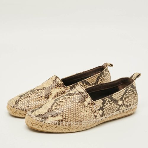 Size 37 /Brown Python Leather Espadrille Flats - Loewe - Modalova