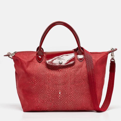 Longchamp Red Stingray Print Nylon and Patent Leather Le Pliage Neo Tote - Longchamp - Modalova