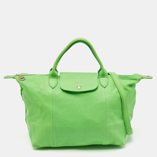 Longchamp Green Leather Le Pliage Tote - Longchamp - Modalova