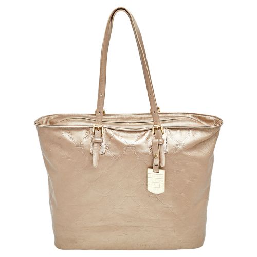 Longchamp Gold Leather Large LM Cuir Shopping Tote - Longchamp - Modalova