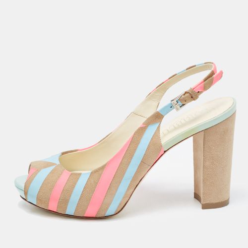 Loriblu Multicolor Suede Peep Toe Slingback Pumps Size 36 - Loriblu - Modalova