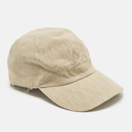 Loro Piano Beige Logo Embroidered Linen Baseball Cap M - Loro Piana - Modalova