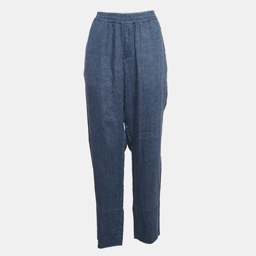 Linen Straight Leg Trousers L - Loro Piana - Modalova