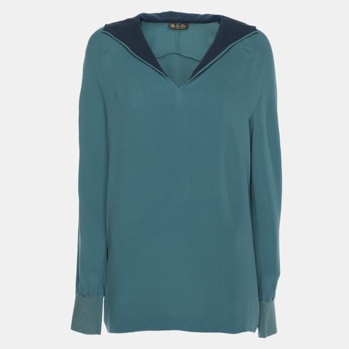 Loro Piana Blue Silk Hoodie XL - Loro Piana - Modalova