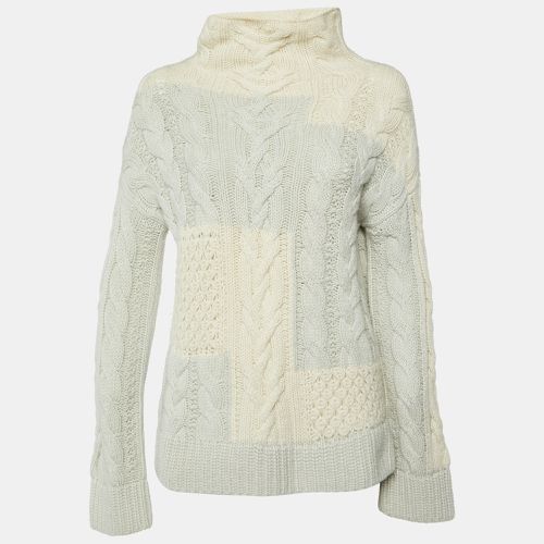 Loro Piana Cream/Grey Baby Cashmere Cable Knit Sweater S - Loro Piana - Modalova