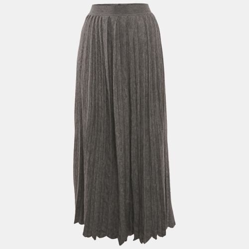 Loro Piana Grey Pleated Cashmere Knit Long Skirt S - Loro Piana - Modalova