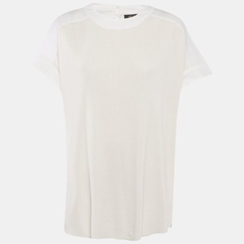 Loro Piana Off-White/Ivory Linen and Silk Knit Tunic Top M - Loro Piana - Modalova