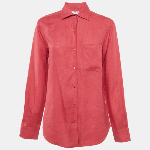 Loro Piana Red Linen Button Front Shirt S - Loro Piana - Modalova