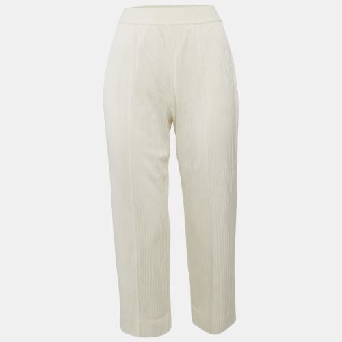 Loro Piana Off-White Silk Blend Rib Knit Trousers S - Loro Piana - Modalova