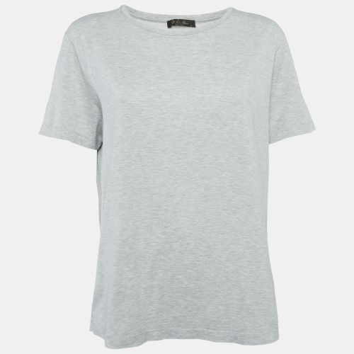 Loro Piana Grey Cotton Round Neck T-Shirt M - Loro Piana - Modalova