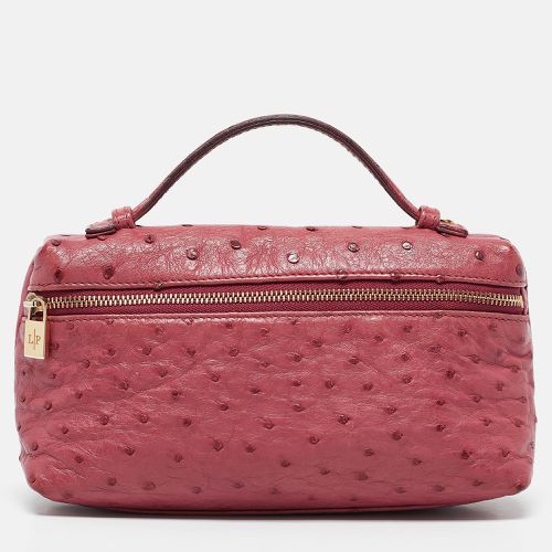 Fuchsia Ostrich Leather Extra Pocket L19 Pouch - Loro Piana - Modalova