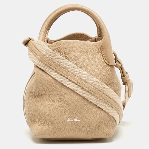 Loro Piana Beige Leather Micro Bale Bucket Bag - Loro Piana - Modalova