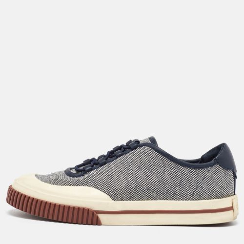 Loro Piana Cream/Navy Blue Canvas and Leather Low Top Sneakers Size 39 - Loro Piana - Modalova