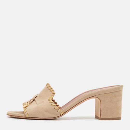 Loro Piana Beige Suede Summer Charms Slide Sandals Size 37 - Loro Piana - Modalova