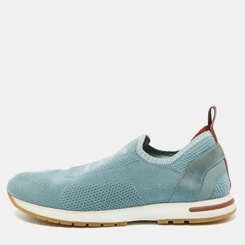 Loro Piana Light Blue Knit Fabric 360 LP Flexy Slip On Sneakers Size 39 - Loro Piana - Modalova