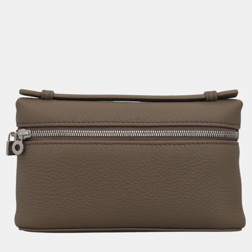 Warm Mastic Calfskin Leather Extra Pocket Mini Pouch Bag - Loro Piana - Modalova