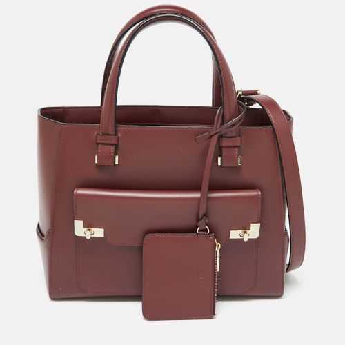 Lancel Burgundy Leather Front Pocket Tote - Lancel - Modalova