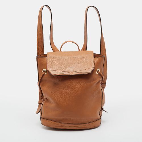 Lancel Brown Leather Flap Backpack - Lancel - Modalova