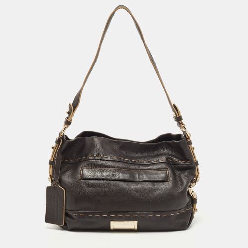 Lancel Dark Brown Wildstitch Leather Front Pocket Shoulder Bag - Lancel - Modalova