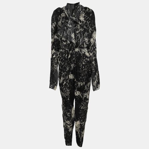 Lanvin Black/Cream Printed Silk Jumpsuit M - Lanvin - Modalova