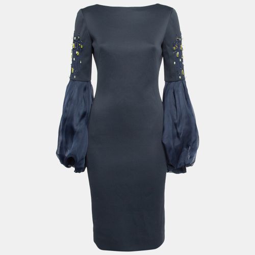 Lanvin Navy Blue Embellished Sleeve Short Dress XS - Lanvin - Modalova