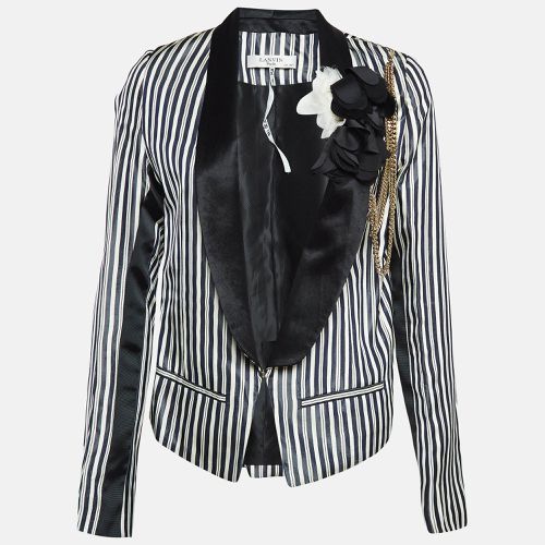 Lanvin Navy Blue/White Stripe Embellished Satin Blazer S - Lanvin - Modalova