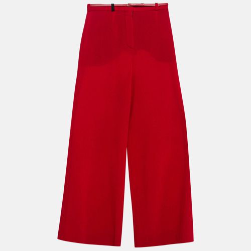 Lanvin Red Wool Belted Wide-Leg Trousers S - Lanvin - Modalova