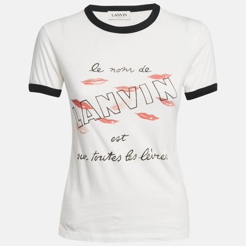 Lanvin White Printed Cotton Jersey T-Shirt S - Lanvin - Modalova