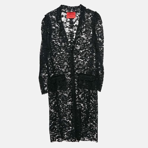 Lanvin Black Floral Lace Full Sleeve Shrug M - Lanvin - Modalova