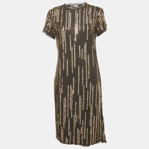 Lanvin Black Sequin Embellished Jersey Short Dress S - Lanvin - Modalova