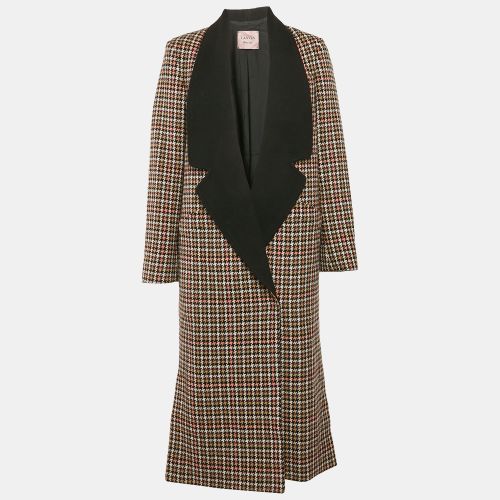 Lanvin Brown Houndstooth Wool Coat M - Lanvin - Modalova