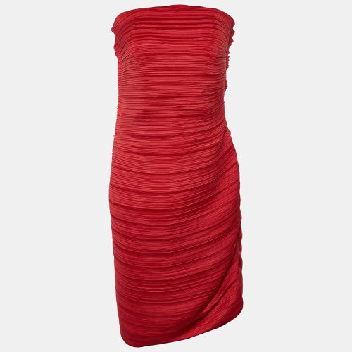 Lanvin Red Plisse Strapless Mini Dress M - Lanvin - Modalova