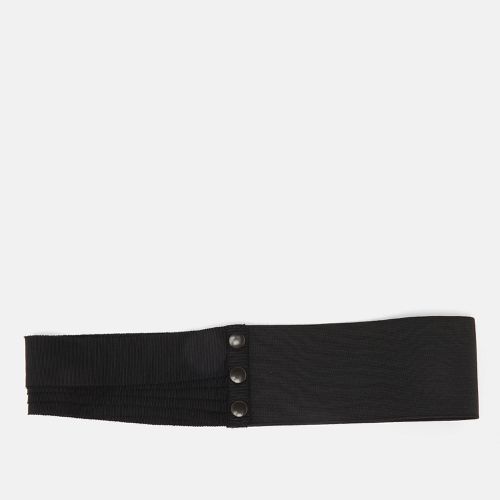 Lanvin Black Elastic and Fabric Snap Waist Belt - Lanvin - Modalova