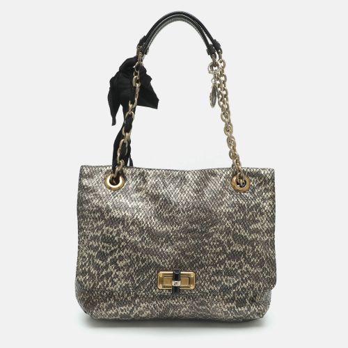 Happy Python Effect Leather Shoulder Bag - Lanvin - Modalova