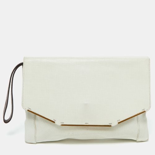 Lanvin White Leather Miss Sartorial Wristlet Clutch - Lanvin - Modalova