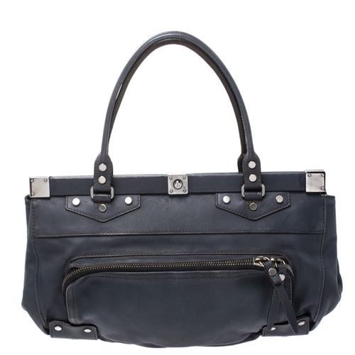 Lanvin Blue Leather Frame Satchel - Lanvin - Modalova